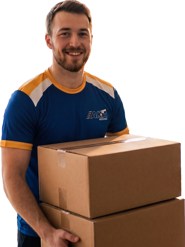 AKA Moving mover carrying moving boxes
