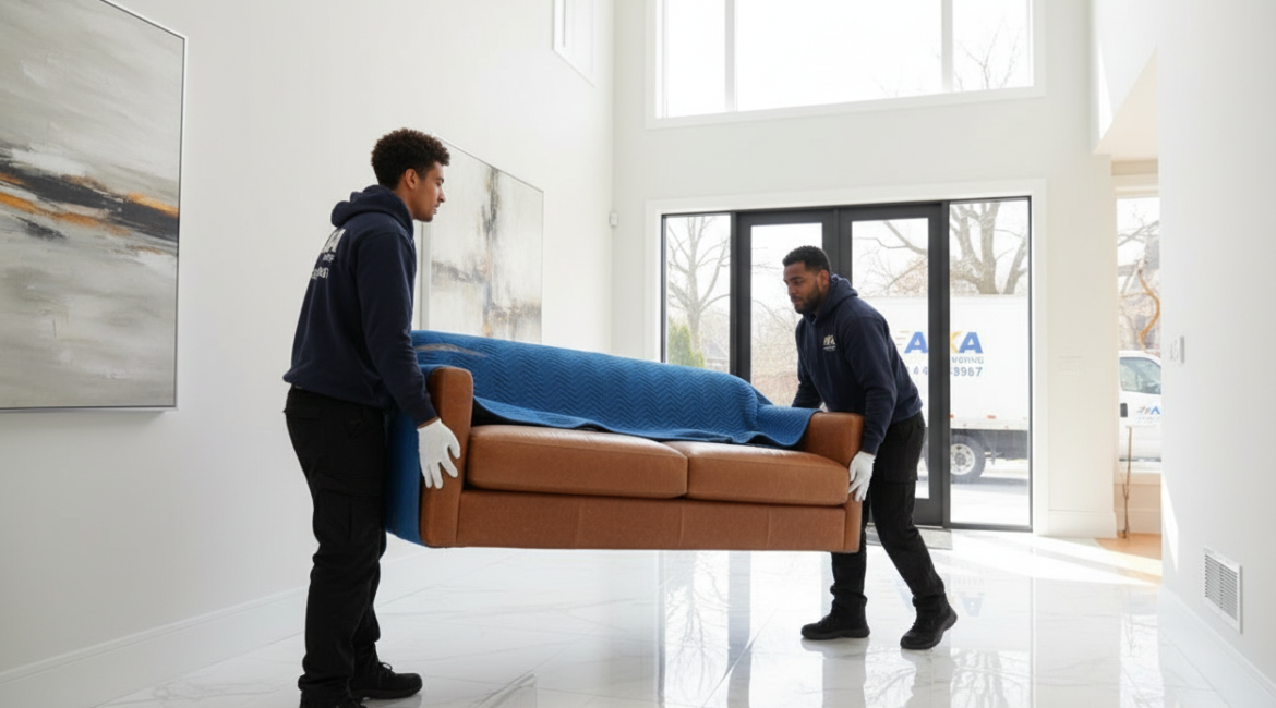 White glove delivery of luxury furniture by AKA Moving Montreal