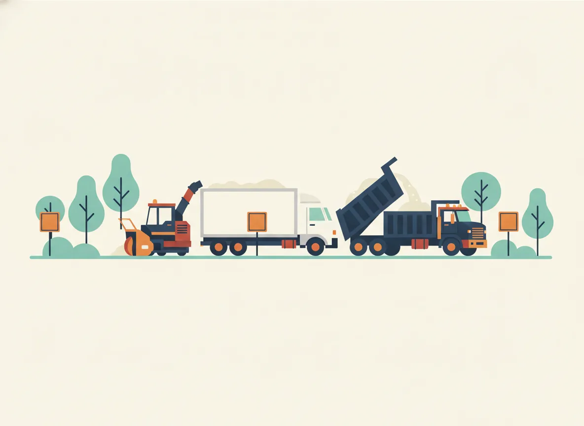 Illustration d'une souffleuse qui alimente un camion à benne pendant un chargement de neige à Saint-Hyacinthe